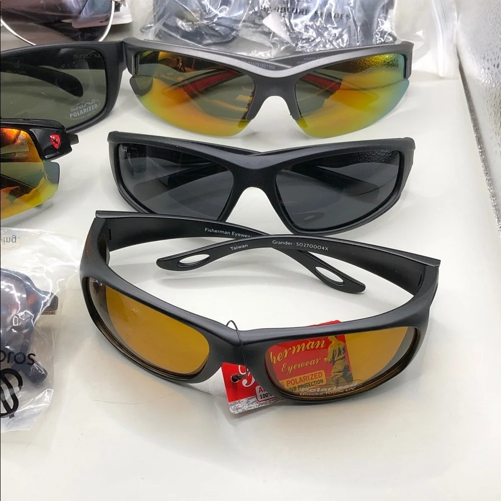 Huge lot 8 sporty outdoors + casual men's sunglasses variety of brands bundle.